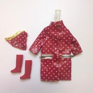 Vtg 60s Barbie Francie Polka Dots 'N Raindrops #1255 Boots Jacket Hat COMPLETE